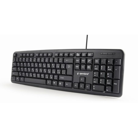 Tastiera GEMBIRD KB-U-103-RU Nero Monocromatica Inglese Russo QWERTY
