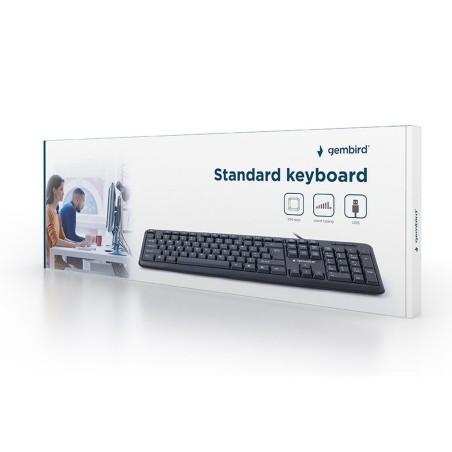Tastiera GEMBIRD KB-U-103-RU Nero Monocromatica Inglese Russo QWERTY
