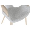 Sedia da Sala da Pranzo Home ESPRIT Grigio Poliestere Legno 55,5 x 67,5 x 80,5 cm