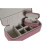 Scatola-Portagioie Home ESPRIT Crema Magenta 20,5 x 10 x 6 cm (2 Pezzi)