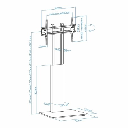 Supporto TV TooQ FS2288M-B 32"-85" 40 kg