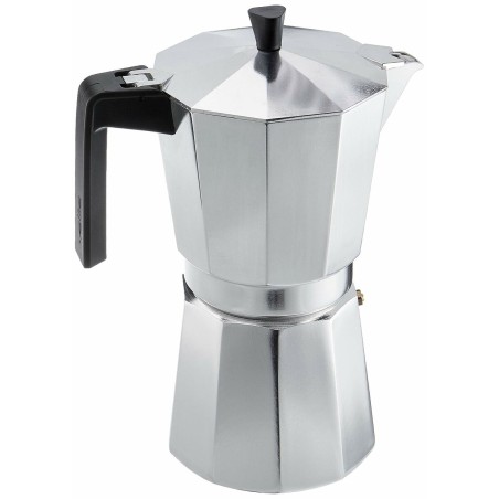 Caffettiera Italiana Valira VITRO 12T Argentato Alluminio 12 Tazze
