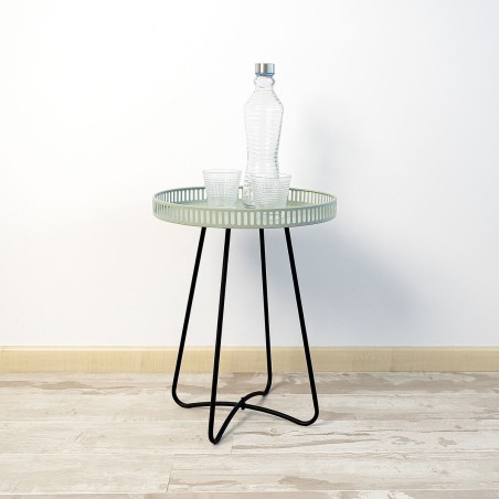 Tavolo aggiuntivo Vinthera Moa Nero Verde 38 x 49 cm (6 Unità)