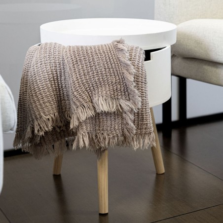 Tavolo aggiuntivo Vinthera Moa Bianco Beige 38 x 43 cm (4 Unità)