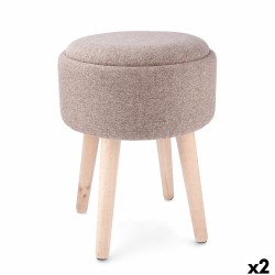 Sgabello con portaoggetti Vinthera Moa Legno 34 x 34 x 45 cm (2 Unità)