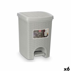 Cestino Stefanplast 30798 Grigio chiaro Plastica 20 L (6 Unità)