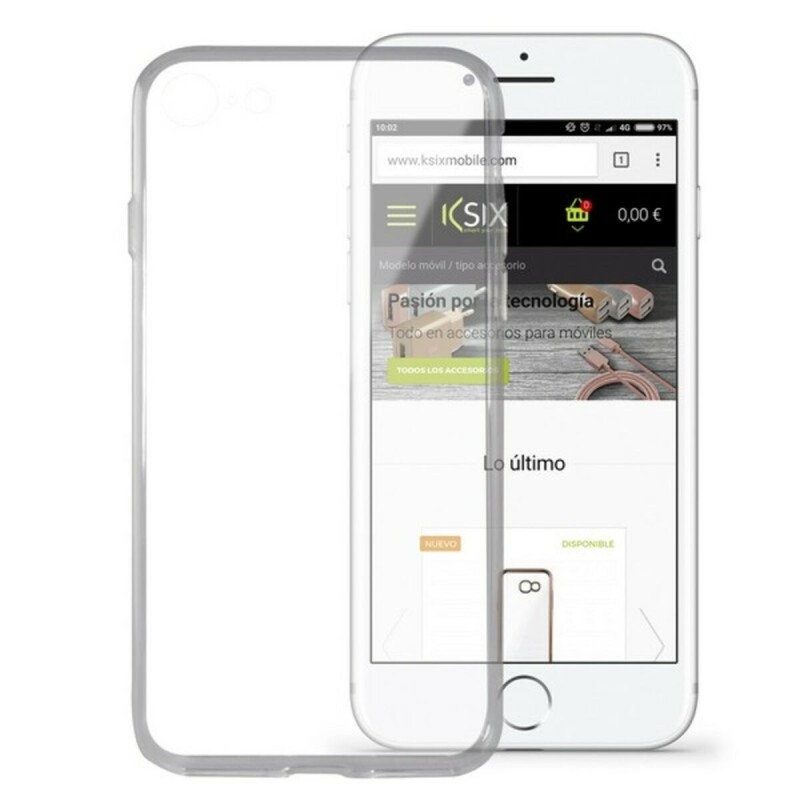 Custodia per Cellulare Iphone 8 KSIX Flex Ultrafina Trasparente Custodia per Cellulare Iphone 8 KSIX Flex Ultrafina Trasparente