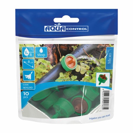 Gocciolatore autocompensante Aqua Control Stopper 905210 8 l/h Autopulizia Autodrenaggio 10 Unità