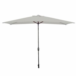 Marbueno Ombrellone Acciaio 8 Stecche 200x300 cm Poliestere Bianco Giardino 10494