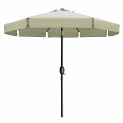 Marbueno Ombrellone Acciaio 8 Stecche D270 cm Poliestere Beige Giardino 10488