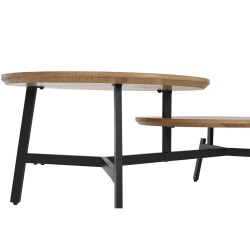 Tavolino da Caffè Home ESPRIT Nero Naturale 115 x 60 x 40,5 cm