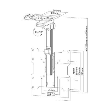 Supporto TV Neomounts FPMA-C020BLACK 10" 40" 20 kg