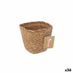 Cestino Multiuso Privilege   Marrone vimini Quadrato 12 x 12 x 11 cm (36 Unità)