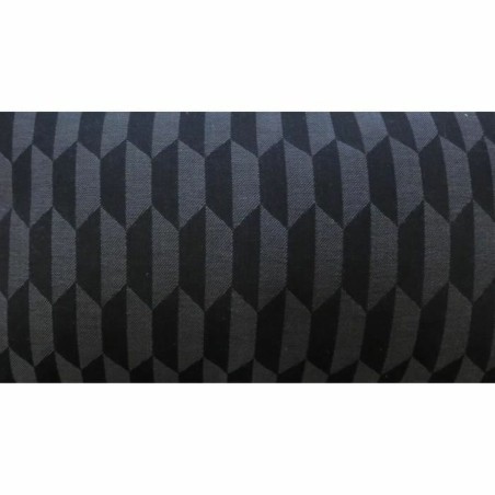 Lettino Jardin Prive Nero Geometrico 132 x 55 x 35 cm legno di faggio