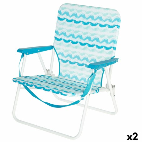 Sedia da Spiaggia Aktive 45 x 70 x 40 cm (2 Unità)