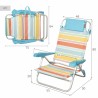 Sedia da Spiaggia Aktive Multicolore 48 x 90 x 60 cm (2 Unità)