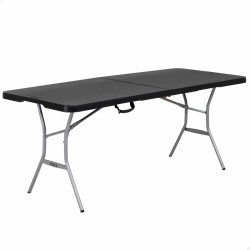 Tavolo Pieghevole Lifetime Nero 183 x 73 x 76 cm