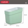Secchio della spazzatura Curver Verde Plastica 20 L (6 Unità)