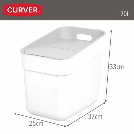 Secchio della spazzatura Curver Bianco Plastica 20 L (6 Unità)