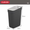 Secchio della spazzatura Curver Grigio Plastica 30 L (6 Unità)