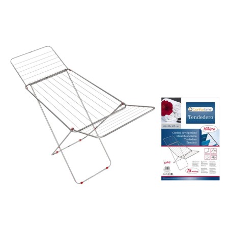 Stendibiancheria Pieghevole 18 m Confortime Hibisco Argentato Metallo 180 x 55 x 109 cm (6 Unità)