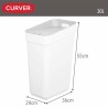 Secchio della spazzatura Curver Bianco Plastica 30 L (6 Unità)