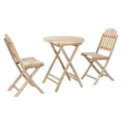 Tavolo con 2 sedie Home ESPRIT 61 x 61 x 73 cm