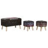 Set di Bauli Home ESPRIT Marrone Multicolore Poliuretano Legno Vintage 70 x 40 x 45 cm (3 Unità)
