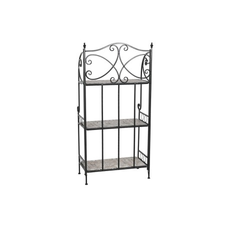 Scaffale Home ESPRIT Nero Multicolore Ceramica Forjare 3 Mensole 54 x 29 x 121 cm 58 x 31,5 x 117 cm
