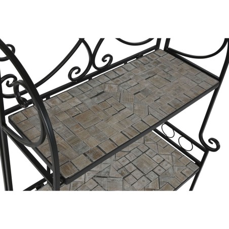 Scaffale Home ESPRIT Nero Multicolore Ceramica Forjare 3 Mensole 54 x 29 x 121 cm 58 x 31,5 x 117 cm