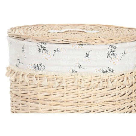 Cesto per i Panni Sporchi Home ESPRIT Naturale vimini Shabby Chic 45 x 45 x 55 cm 3 Pezzi