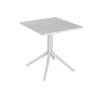 Tavolo da Pranzo Home ESPRIT Grigio Metallo polipropilene 70 x 70 x 75 cm