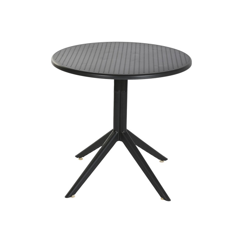 Tavolo da Pranzo Home ESPRIT Nero Metallo polipropilene 80 x 80 x 75 cm Tavolo da Pranzo Home ESPRIT Nero Metallo polipropilene 80 x 80 x 75 cm