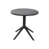 Tavolo da Pranzo Home ESPRIT Nero Metallo polipropilene 80 x 80 x 75 cm