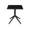 Tavolo da Pranzo Home ESPRIT Nero Metallo polipropilene 70 x 70 x 75 cm