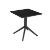 Tavolo da Pranzo Home ESPRIT Nero Metallo polipropilene 70 x 70 x 75 cm