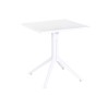 Tavolo da Pranzo Home ESPRIT Bianco Metallo polipropilene 70 x 70 x 75 cm