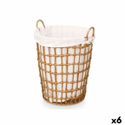 Cesto Kipit HX30552 Naturale Poliestere Stoffa polipropilene Ferro Plastica 50 % cotone (6 Unità)