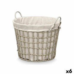 Cesto Kipit HX30559 Grigio Poliestere Stoffa polipropilene Ferro Plastica 50 % cotone (6 Unità)
