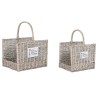 Supporto per Legna Home ESPRIT Naturale vimini 47 x 35 x 54 cm