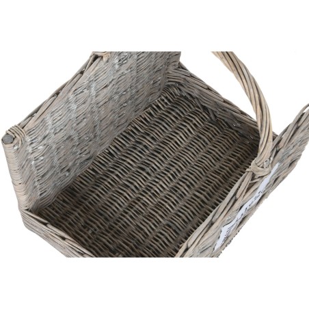 Supporto per Legna Home ESPRIT Naturale vimini 47 x 35 x 54 cm