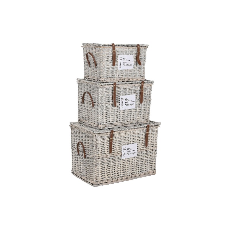 Set di Bauli Home ESPRIT Naturale vimini 67 x 45 x 46 cm Set di Bauli Home ESPRIT Naturale vimini 67 x 45 x 46 cm