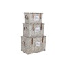 Set di Bauli Home ESPRIT Naturale vimini 67 x 45 x 46 cm