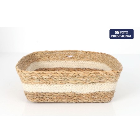Scatola portaoggetti Privilege vimini Quadrato 27 x 27 x 9 cm (8 Unità)