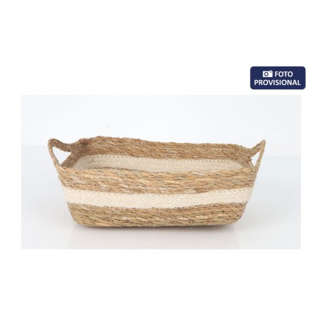 Scatola portaoggetti Privilege vimini 25 x 20 x 8 cm (12 Unità)
