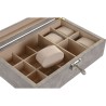 Scatola-Portagioie Home ESPRIT Marrone Grigio Poliuretano Legno MDF 25,00, X 16,5 X 8 CM