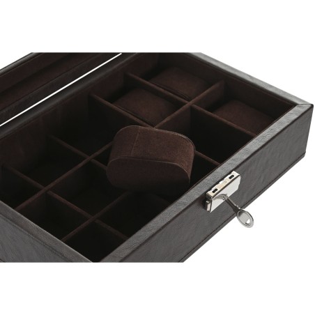Scatola-Portagioie Home ESPRIT Marrone Marrone scuro Poliuretano 25 x 16 x 8,5 cm