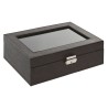 Scatola-Portagioie Home ESPRIT Marrone Marrone scuro Poliuretano 25 x 16 x 8,5 cm