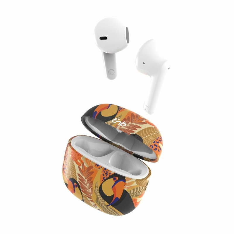 Auricolari Wireless con Custodia di Ricarica T'NB TOUCAN Giallo Arancio Auricolari Wireless con Custodia di Ricarica T'NB TOUCAN Giallo Arancio