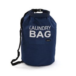 Sacchetto per i panni sporchi Versa Azzurro Poliestere 70 x 33 cm